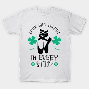 St. Patrick's Day Ballet Dancer Shamrock Clover Ballet T-Shirt